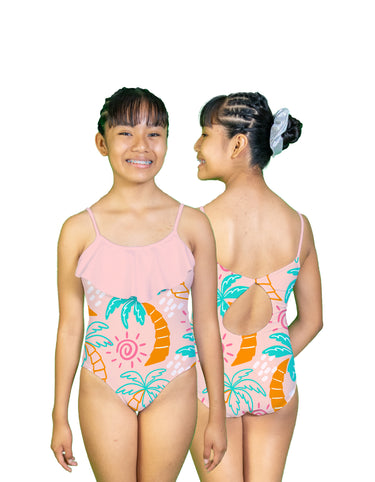 Trajes de baño de natación con olan M004